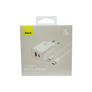 FONTE COM CABO C+LIGHTNING BASEUS 20W SAIDA C