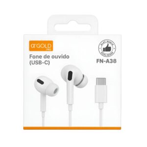 FONE DE OUVIDO A'GOLD TYPE-C
