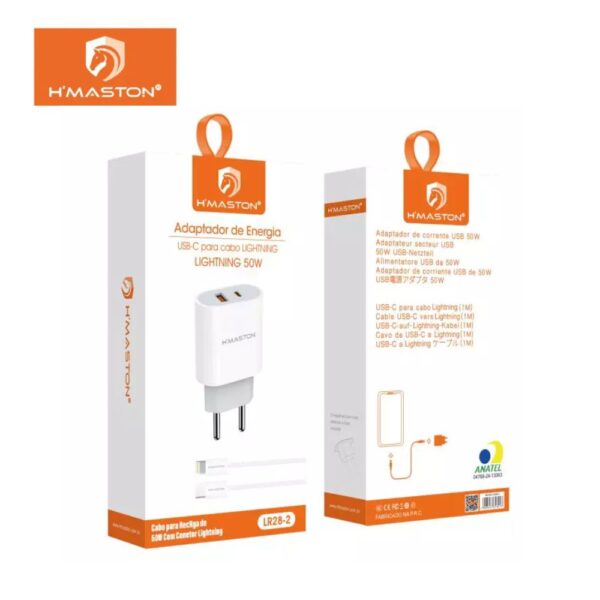CARREGADOR H'MASTON 50W LIGTHNING